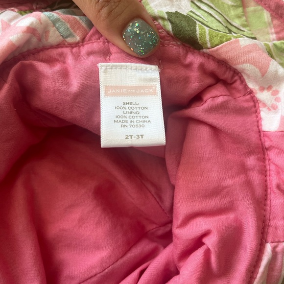 Janie and Jack Baby Girl Floral Cotton Hat 2T-3T - Picture 5 of 5